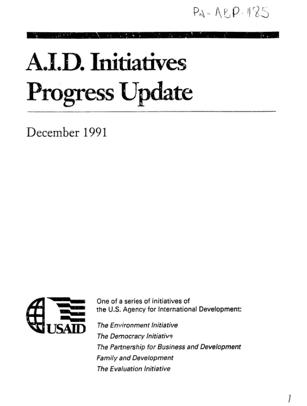AID initiatives progress update