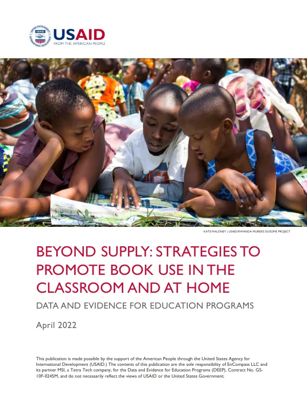Beyond supply : strategies to promote book use in the classroom and at home