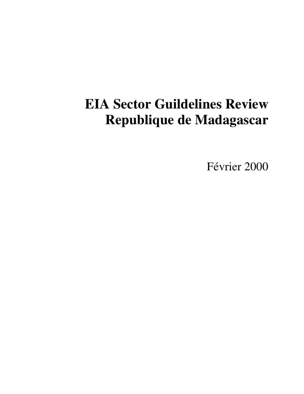 Directive generale pour la realisation d"une etude d"impact sur l"environnement