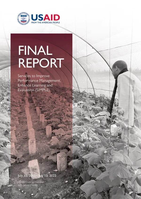 Final Report: Services to Improve Performance Management, Enhance Learning and Evaluation (SIMPLE) 2015-2022