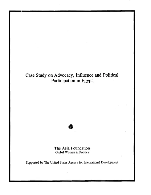 Turning a rusty wheel : building coalitions for public influence in Egypt