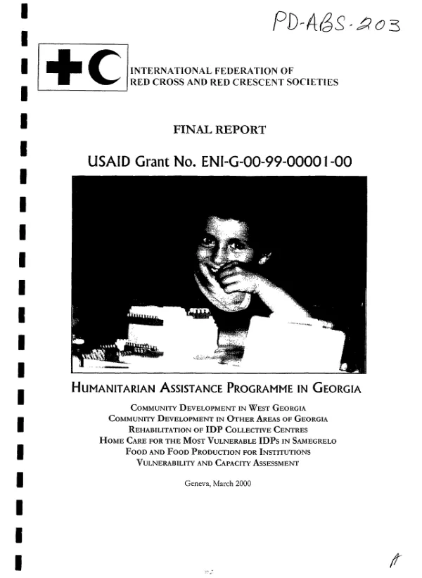 Humanitarian assistance programme in Georgia 1999 : final report