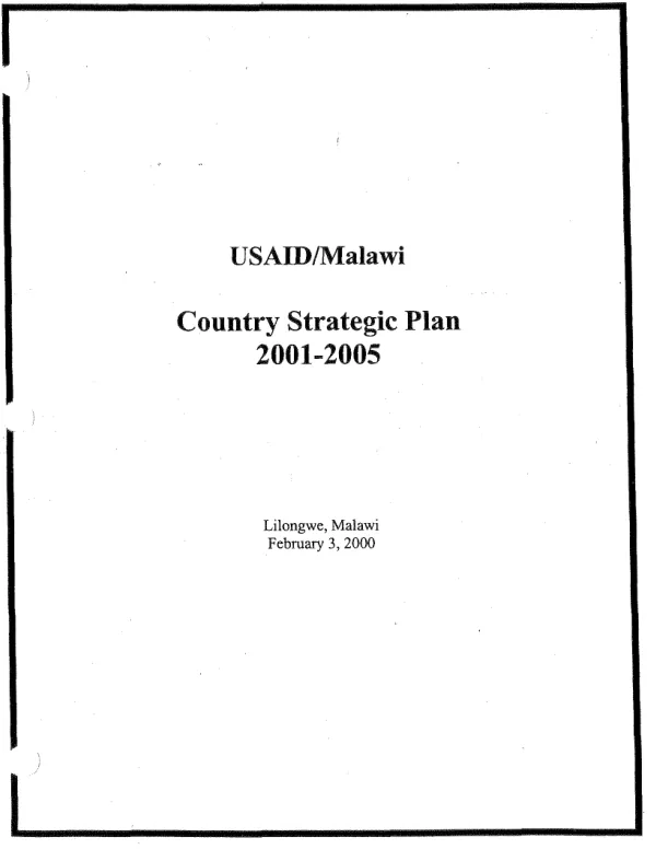 USAID/Malawi country strategic plan, 2001-2005