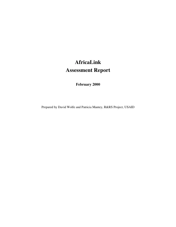AfricaLink assessment report