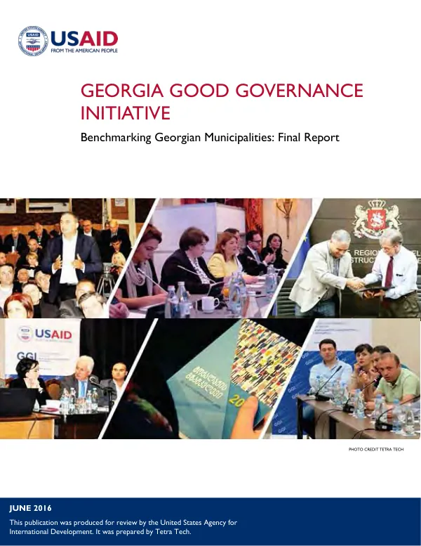 Georgia good governance initiative : benchmarking Georgian municipalities : final report