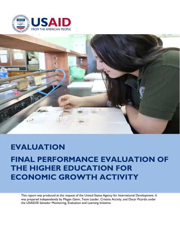 Final performance evaluation of the higher education for economic growth activity