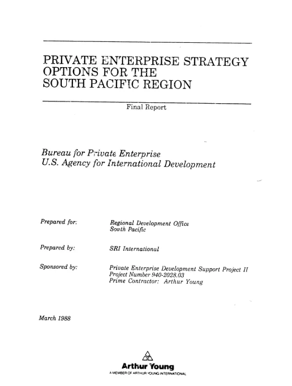 Promotion of private infrastructure
