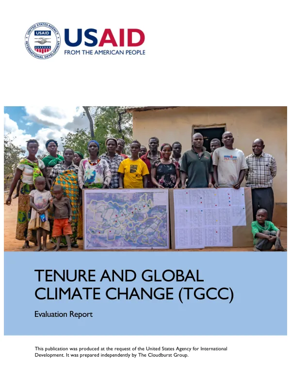 Tenure and global climate change (TGCC) : evaluation report