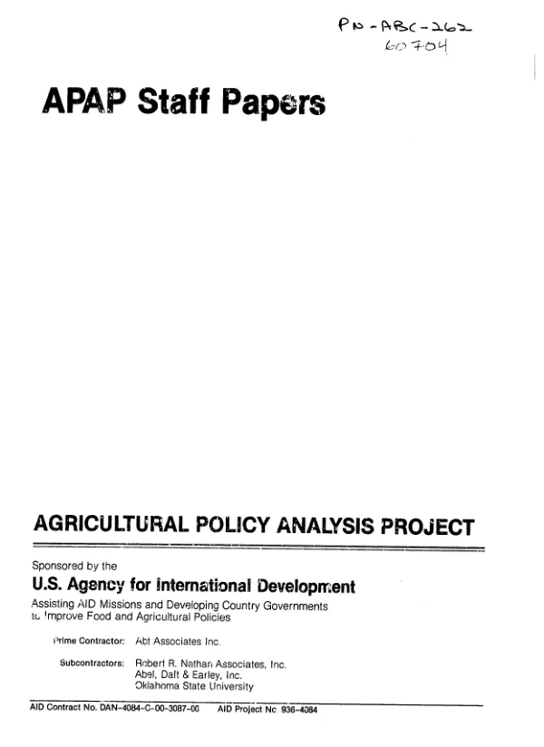 Agricultural management and planning in Cameroon