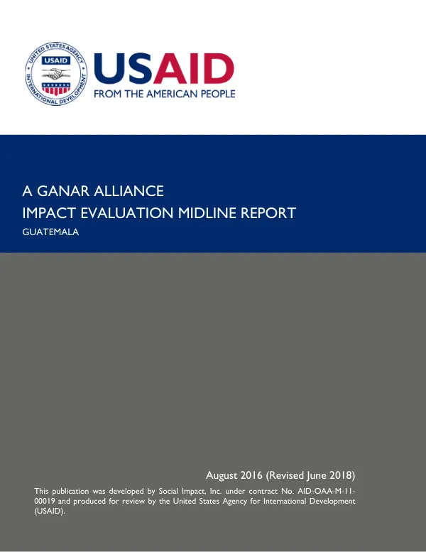 A ganar alliance impact evaluation : summative midline report : Guatemala
