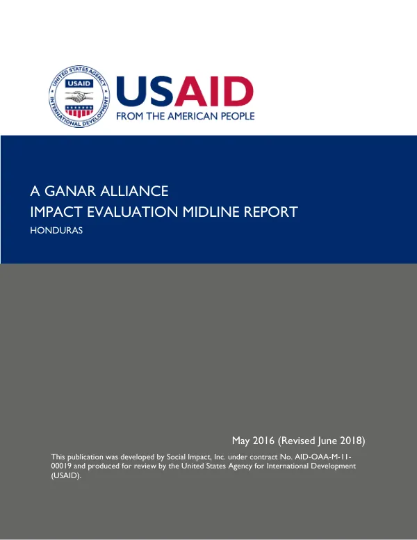 A ganar alliance impact evaluation : summative midline report : Honduras