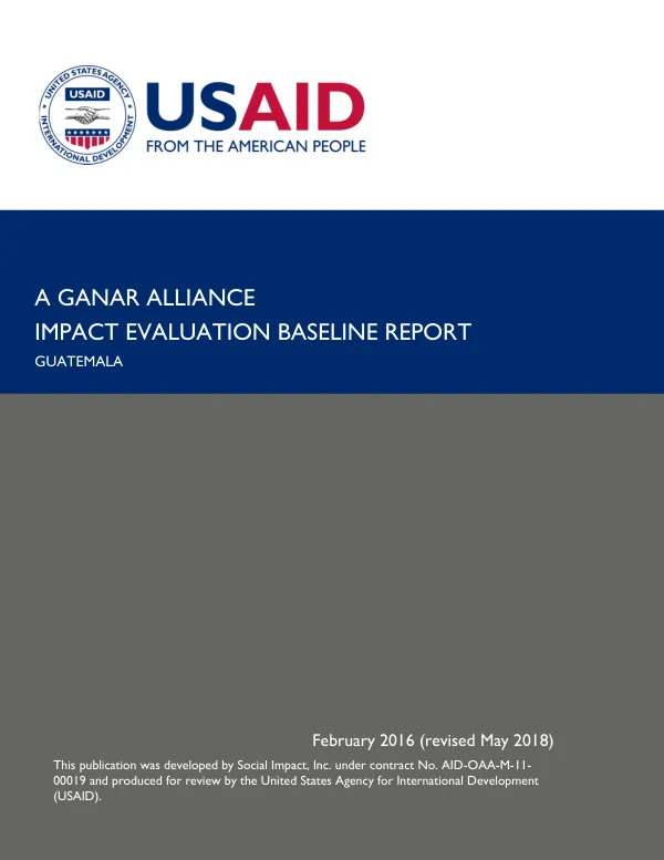 A ganar alliance impact evaluation: summative baseline report: Guatemala