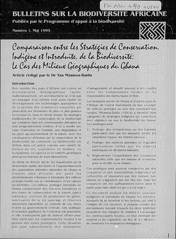 Social and institutional analysis in agriculture and natural resource management project assistance : suggestions for improvement from Africa Bureau experience
