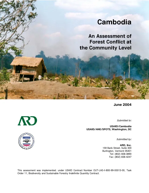 Cambodia : an assessment of forest conflict at the community level