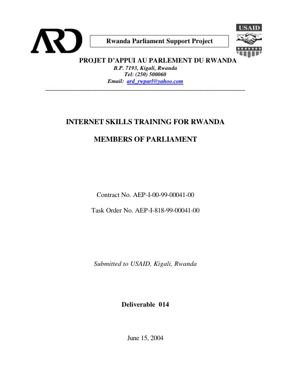 Internet skills training for Rwanda members of parliament