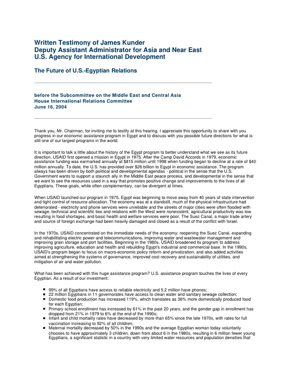 The future of U.S.-Egyptian relations