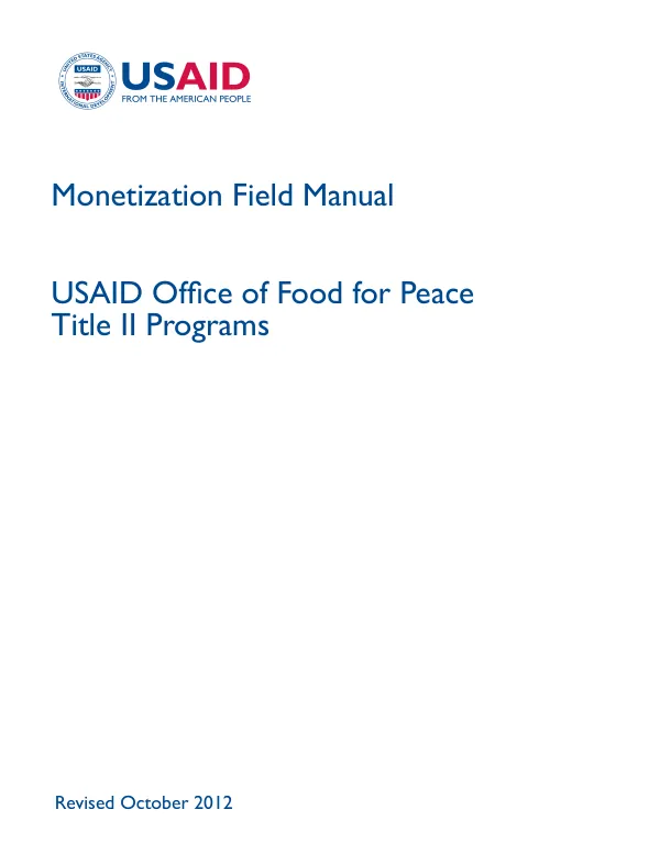USAID environmental procedures (22 CFR 216) : compliance and FFP programs