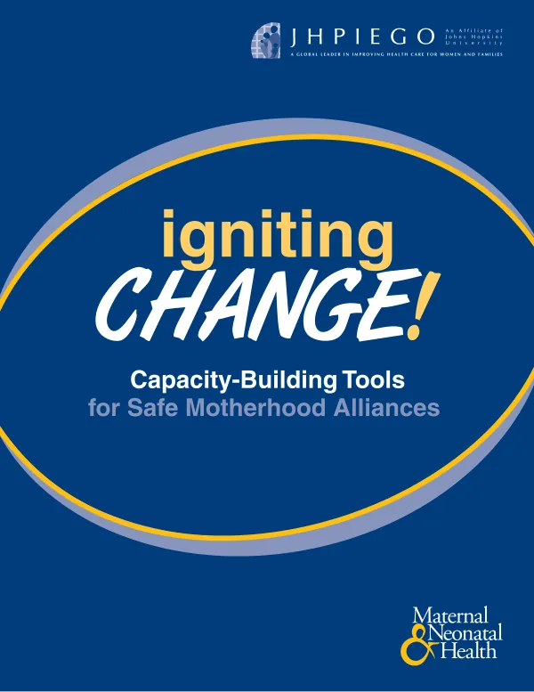 Igniting change! : capacity-building tools for safe motherhood alliances -- [toolkit]