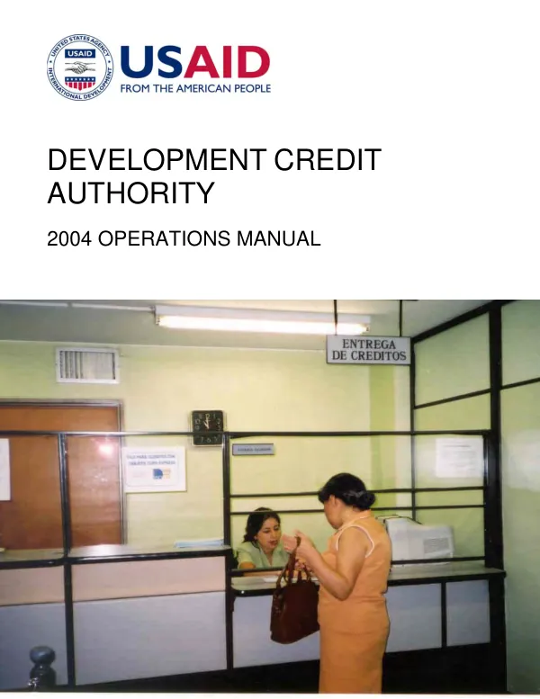 Development credit authority 2004 operations manual