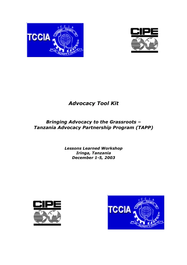 Advocacy tool kit