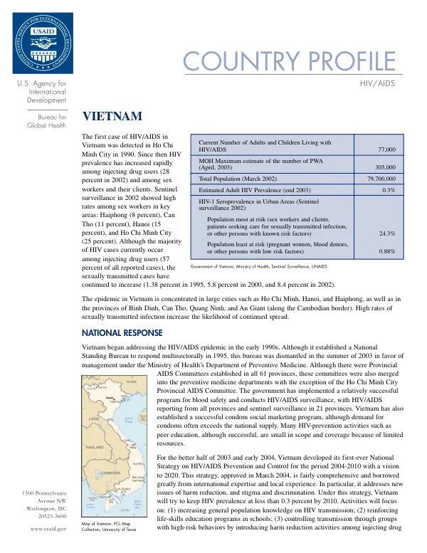 Country profile : HIV/AIDS -- Vietnam