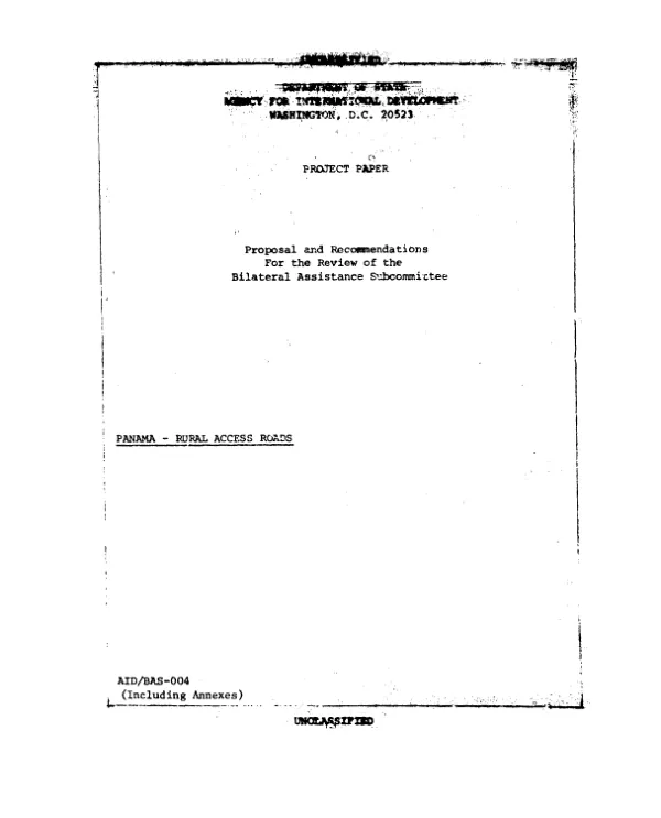 Rapid assessment for Colombia alternative development