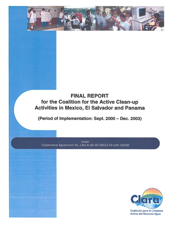 The Coalition for the Active Clean-Up of Water Resources (CLARA), cooperative agreement no. LAG-A-00-00-00023-00 with USAID : final report