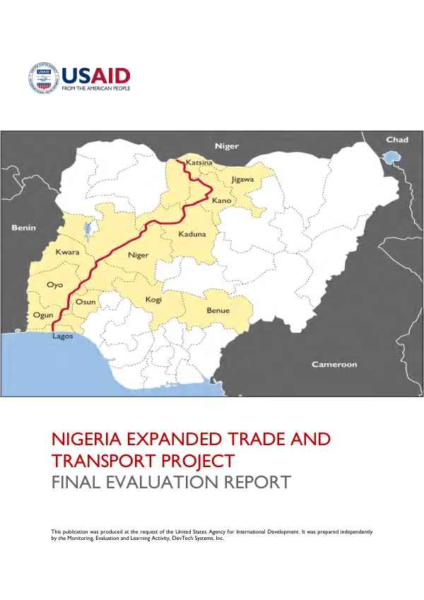 Nigeria expanded trade and transport project : final performance evaluation