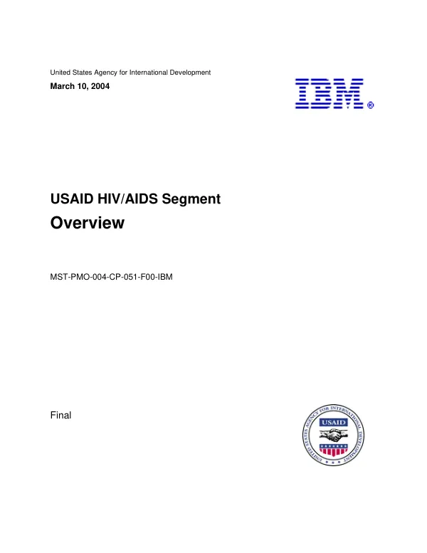 USAID HIV/AIDS segment : overview
