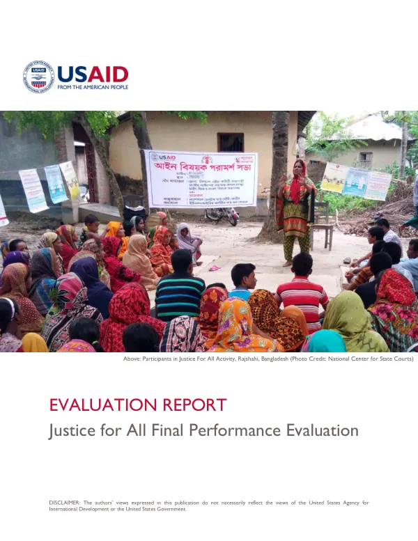 Justice for all final performance evaluation