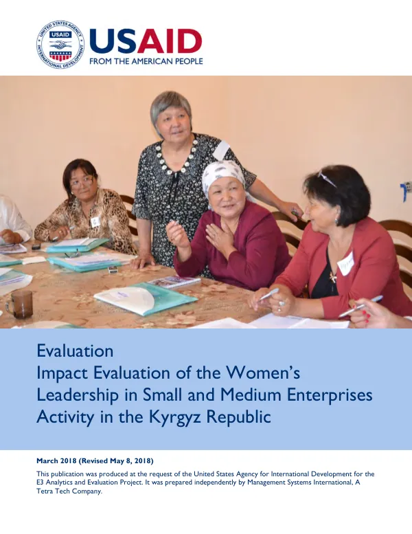 Impact evaluation of the women's leadership in small and medium enterprises activity in the Kyrgyz Republic