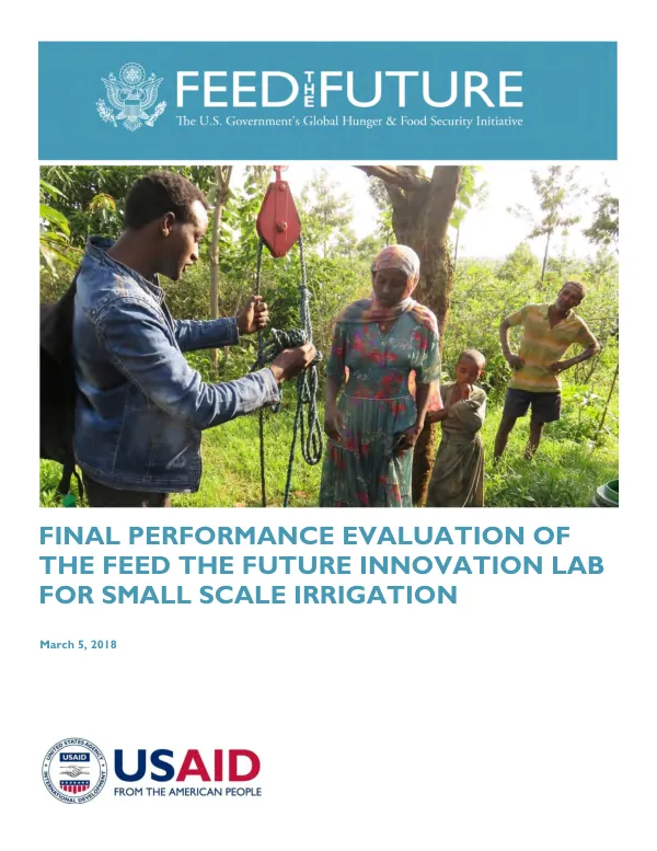 Final performance evaluation of the Feed the Future innovation lab for small scale irrigation