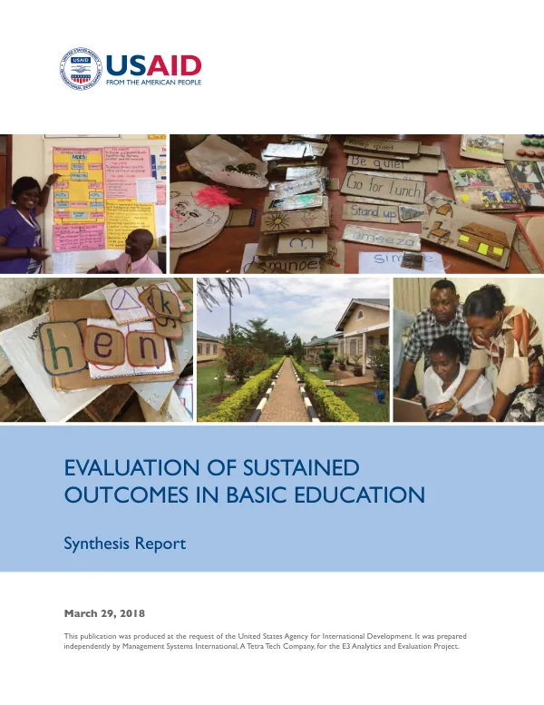 Evaluation of sustained outcomes in basic education : synthesis report