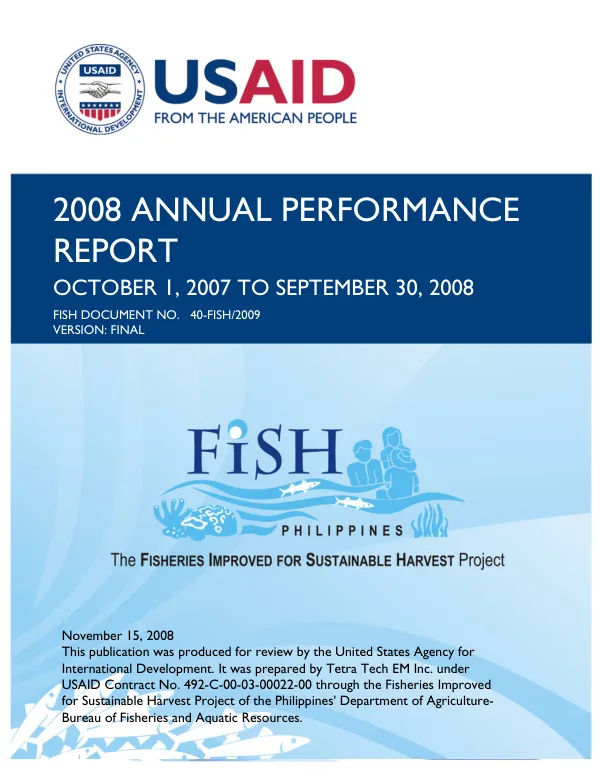 2008 annual performance report : October 1, 2007 to September 30, 2008