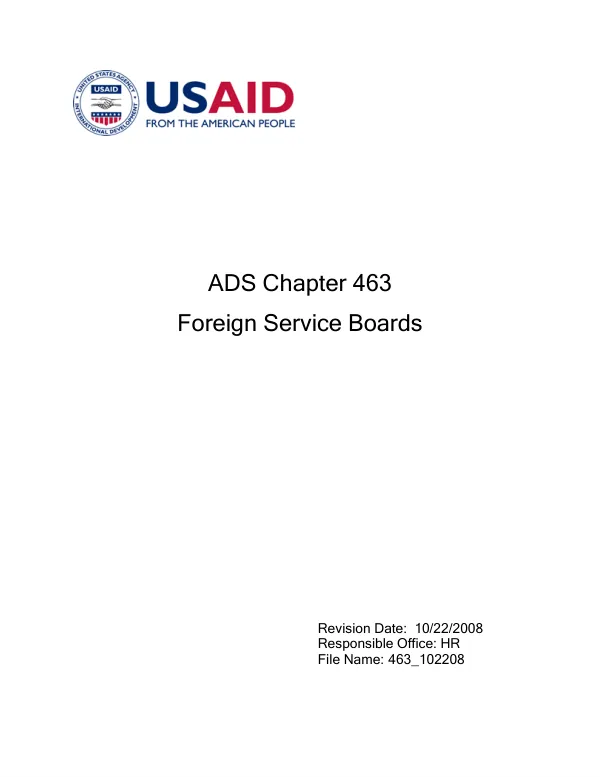 ADS chapter 463 : foreign service boards