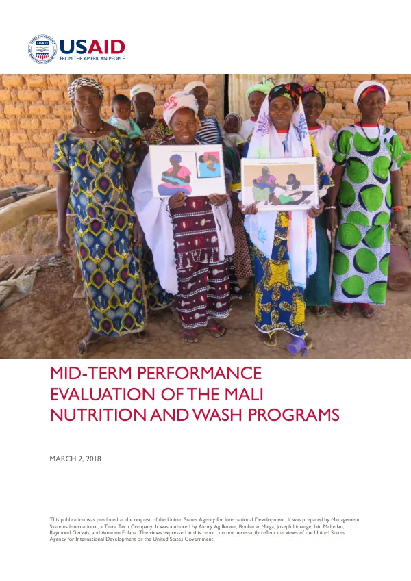 Midterm performance evaluation of the nutrition and WASH programs