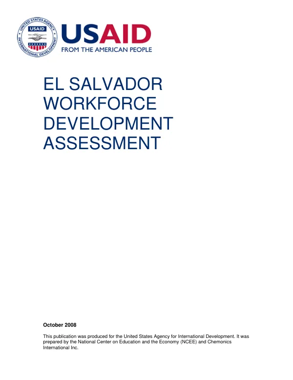 El Salvador workforce development assessment