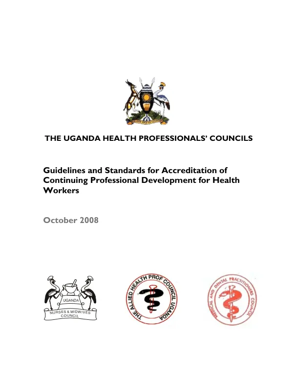 Guidelines and standards for accreditation of continuing professional development for health workers