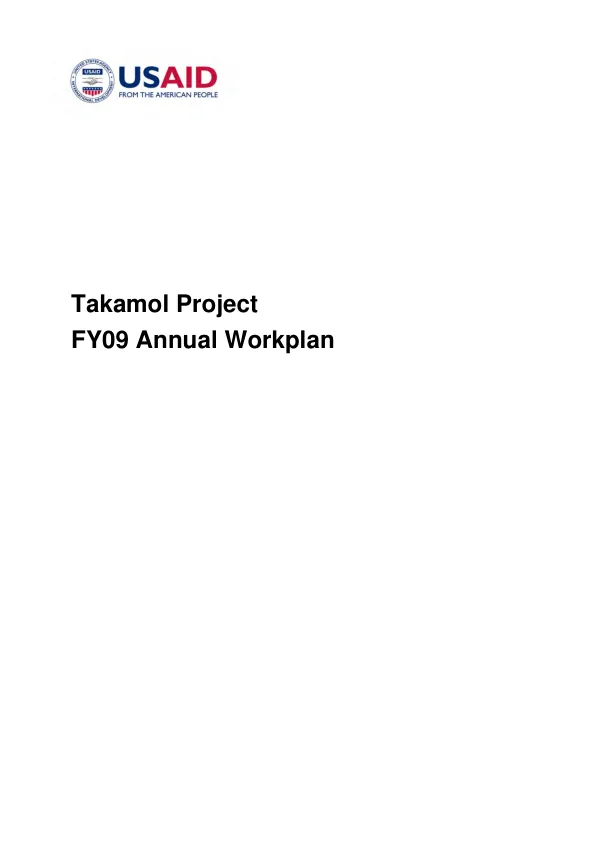 Takamol project FY09 annual workplan : [October 2008-September 2009]