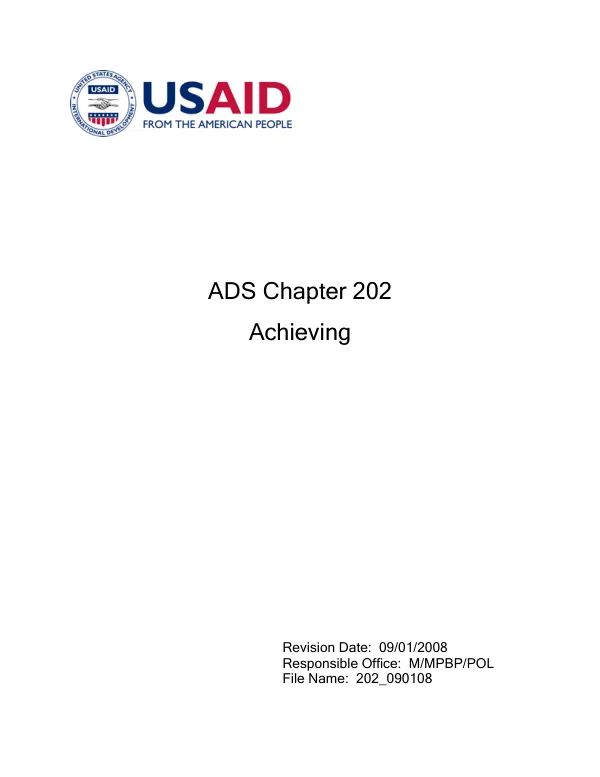 ADS chapter 202 : achieving