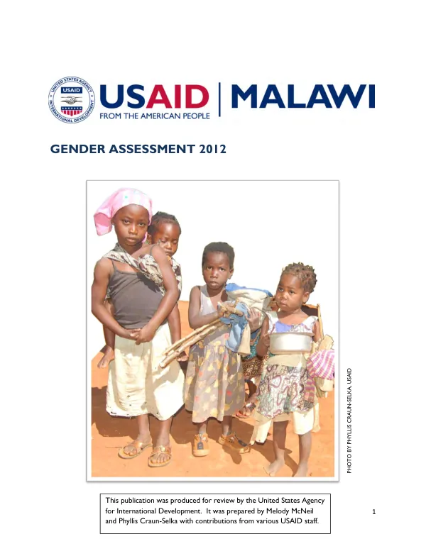 Malawi gender assessment 2012