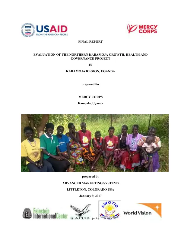 Final report : evaluation of the northern Karamoja growth, health and governance project in Karamoja Region, Uganda