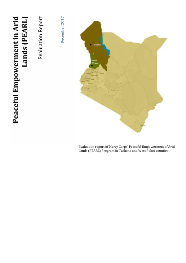 Peaceful empowerment in arid lands (PEARL) evaluation report
