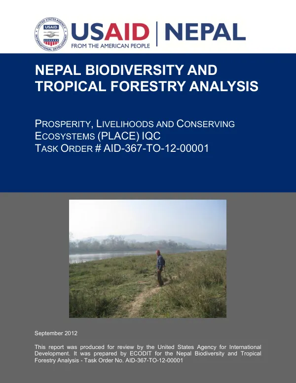 Nepal biodiversity and tropical forestry analysis