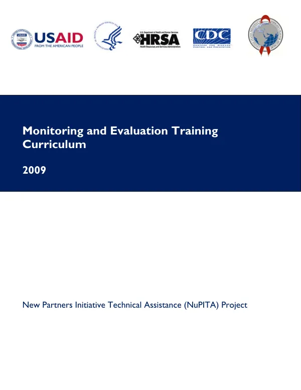 Monitoring and evaluation training curriculum