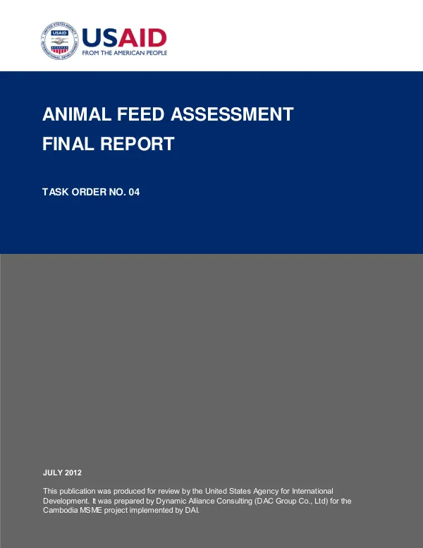 Animal feed assessment final report
