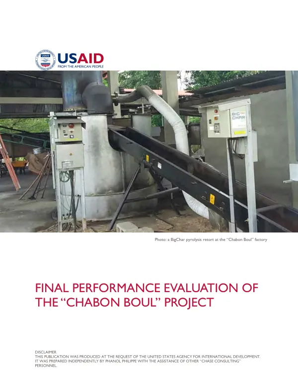 "Charbon boul" project, implemented by Carbon Roots Haiti S.A. : final performance evaluation report