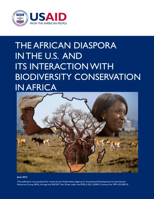 The African diaspora in the U.S. and its interaction with biodiversity conservation in Africa