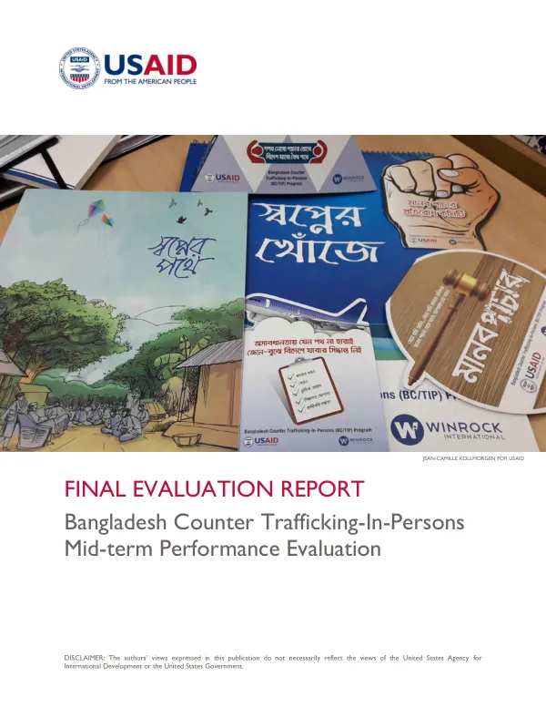 Final evaluation report : Bangladesh counter trafficking-in-persons mid-term performance evaluation