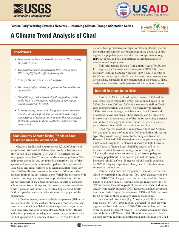 A climate trend analysis of Chad